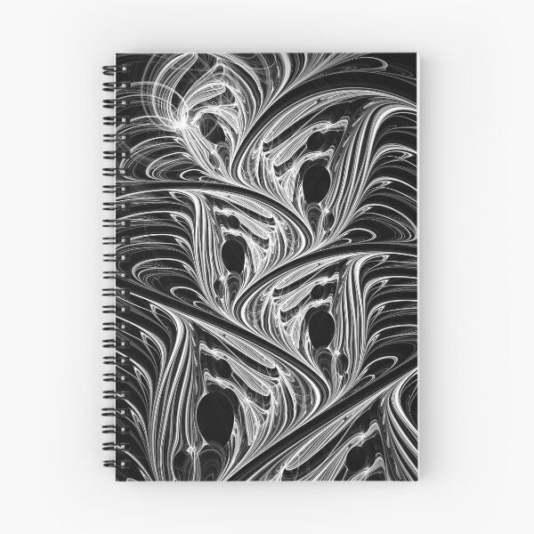 Item preview, Diseño Psytrance - Fractal abstracto psicodélico - Tinta 02 - Blanco sobre negro designed and sold by JordanHolmes.