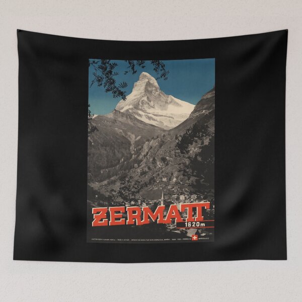 Item preview, retro classic Zermatt poster designed and sold by CorasPosters.