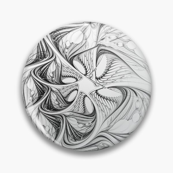 Item preview, Psytrance Design - Psychedelic Abstract Fractal - Hallucinogenic Ink 03 - Black on White designed and sold by JordanHolmes.