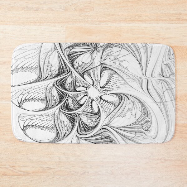 Item preview, Psytrance Design - Psychedelic Abstract Fractal - Hallucinogenic Ink 03 - Black on White designed and sold by JordanHolmes.