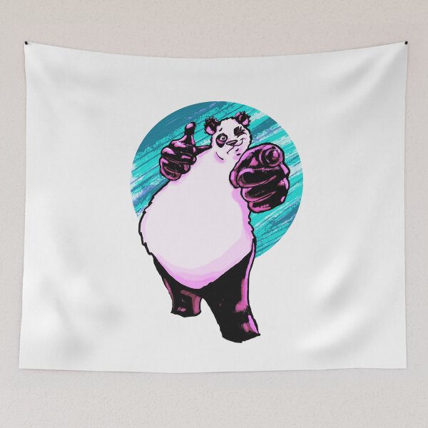 Item preview, Buddy Panda With Bright Blue Background designed and sold by mserido.