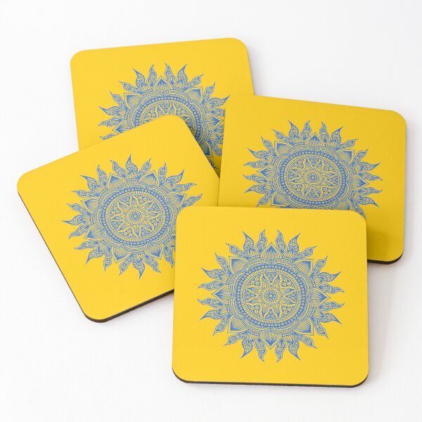 Item preview, SUN Colorful bright blue mandala designed and sold by Giulia  Palazzo.