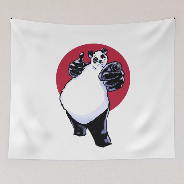Item preview, Buddy Panda With Red Background designed and sold by mserido.