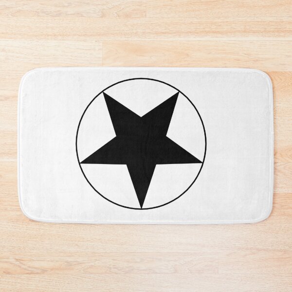 Item preview, Black Star on White Circle (white background) designed and sold by Greenwood2112.