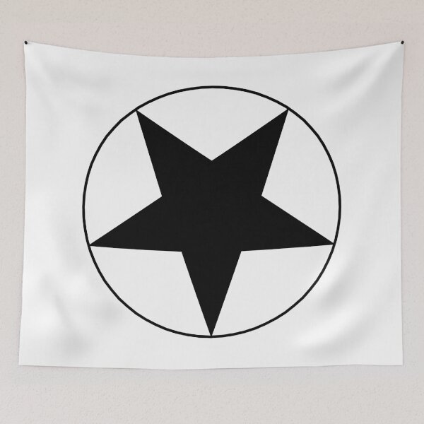 Item preview, Black Star on White Circle (white background) designed and sold by Greenwood2112.