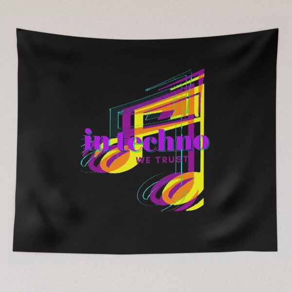 Item preview, In Techno We Trust (Pink/Purple/Yellow) designed and sold by DesignsofNote.