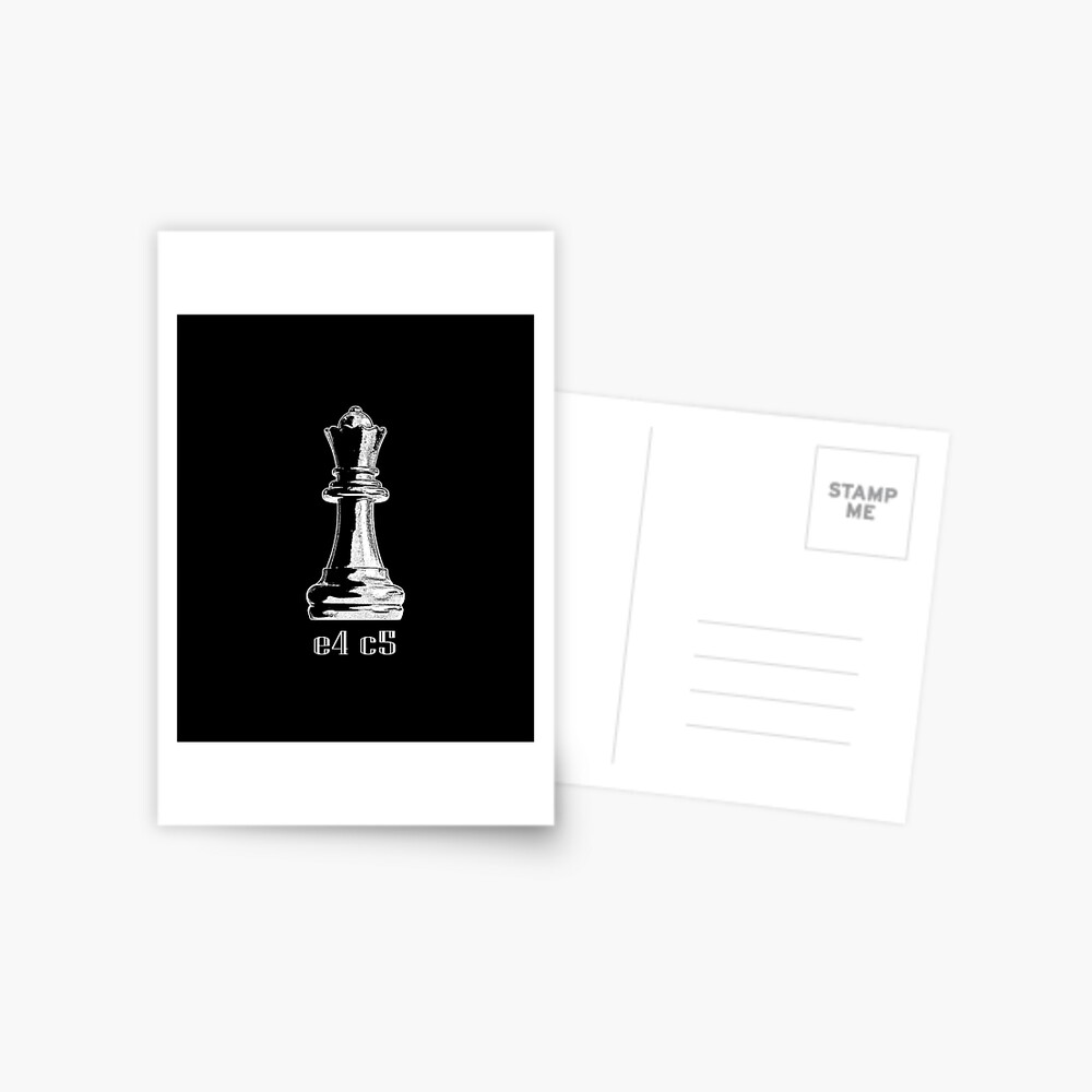 Chess Sicilian Defense Opening Move e4 c5 Design Art Board Print for Sale  by trendyzcom