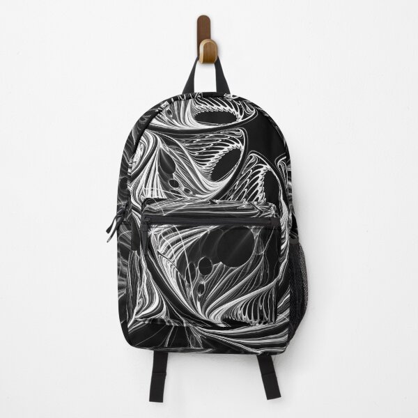 Item preview, Psytrance Design - Psychedelic Abstract Fractal - Hallucinogenic Ink 03 - White on Black designed and sold by JordanHolmes.