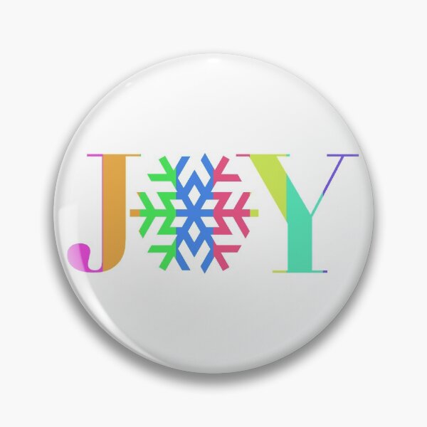 Item preview, JOY - Bright Stripe Snowflake - on White designed and sold by Jocelyn Sperduto Art.
