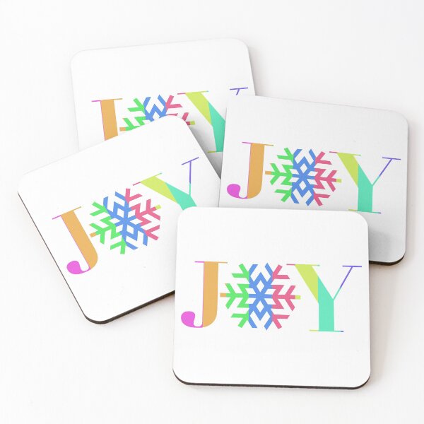 Item preview, JOY - Bright Stripe Snowflake - on White designed and sold by Jocelyn Sperduto Art.