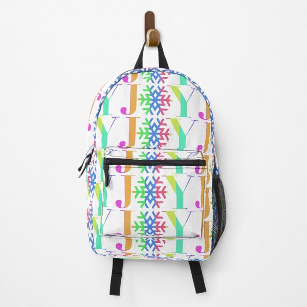 Item preview, JOY - Bright Stripe Snowflake - on White designed and sold by Jocelyn Sperduto Art.