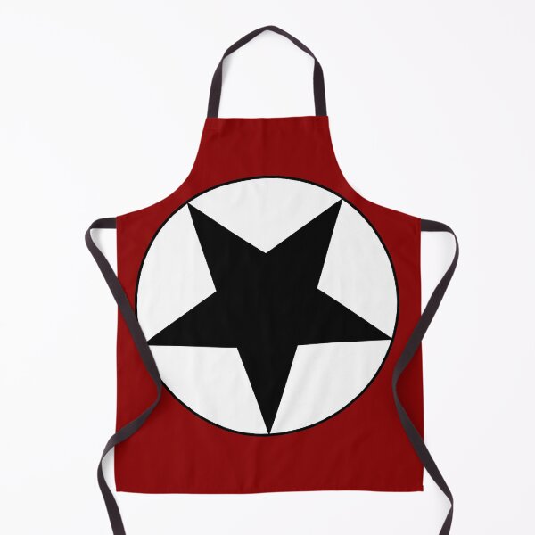 Item preview, Black Star on White Circle (dark red background) designed and sold by Greenwood2112.