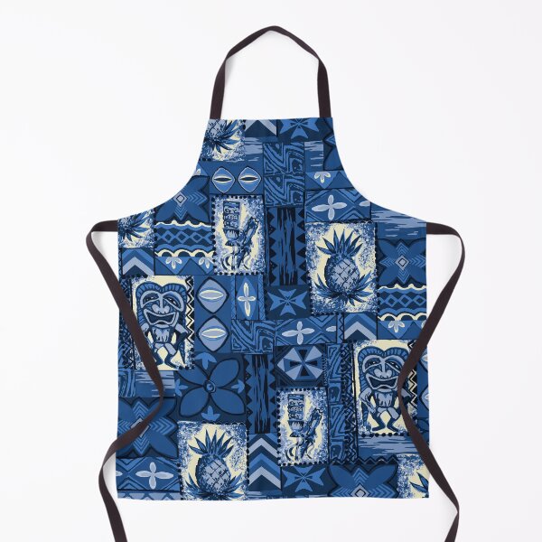 Item preview, Pomaika’i Tiki Hawaiian Vintage Tapa - Indigo Blue designed and sold by DriveIndustries.