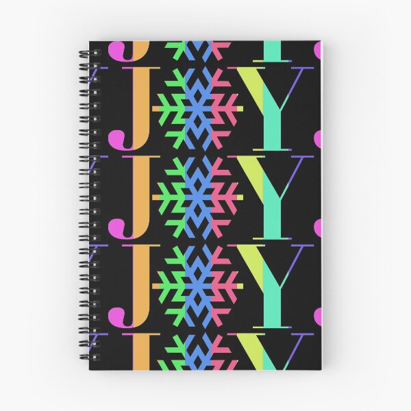 Item preview, JOY - Bright Stripe Snowflake - on Black designed and sold by Jocelyn Sperduto Art.