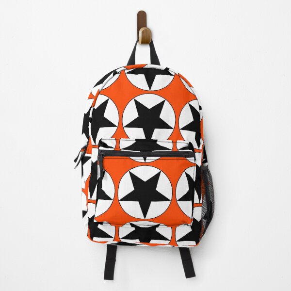 Item preview, Black Star on White Circle (orange background) designed and sold by Greenwood2112.