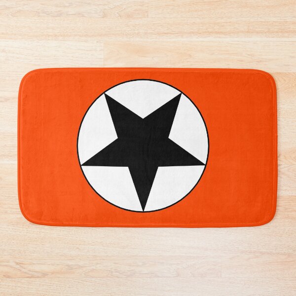 Item preview, Black Star on White Circle (orange background) designed and sold by Greenwood2112.