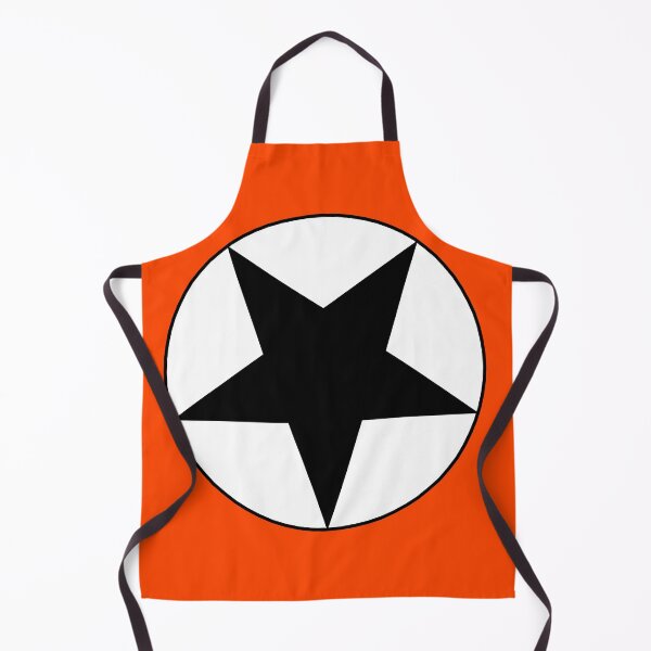 Item preview, Black Star on White Circle (orange background) designed and sold by Greenwood2112.