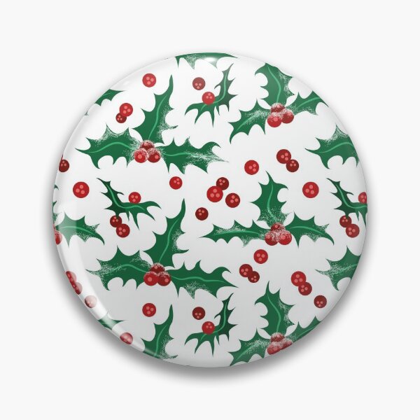 Item preview, Frosty Holly and Berries [WHITE] Pattern designed and sold by Daniel Bevis Design.