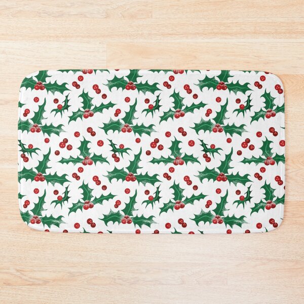 Item preview, Frosty Holly and Berries [WHITE] Pattern designed and sold by Daniel Bevis Design.
