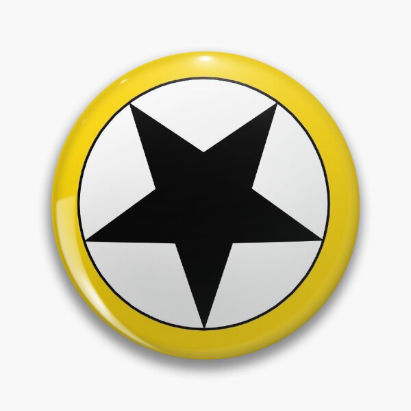 Item preview, Black Star on White Circle (yellow background) designed and sold by Greenwood2112.
