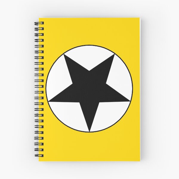 Item preview, Black Star on White Circle (yellow background) designed and sold by Greenwood2112.