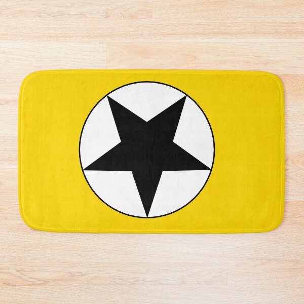 Item preview, Black Star on White Circle (yellow background) designed and sold by Greenwood2112.