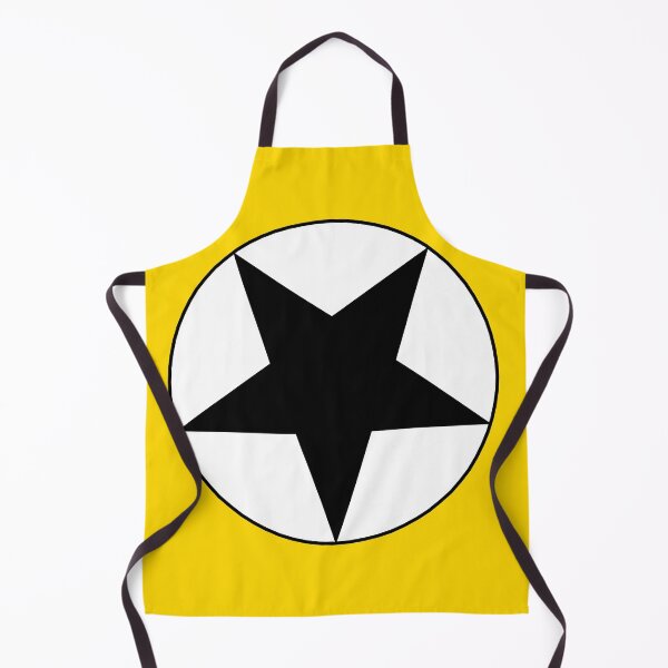 Item preview, Black Star on White Circle (yellow background) designed and sold by Greenwood2112.