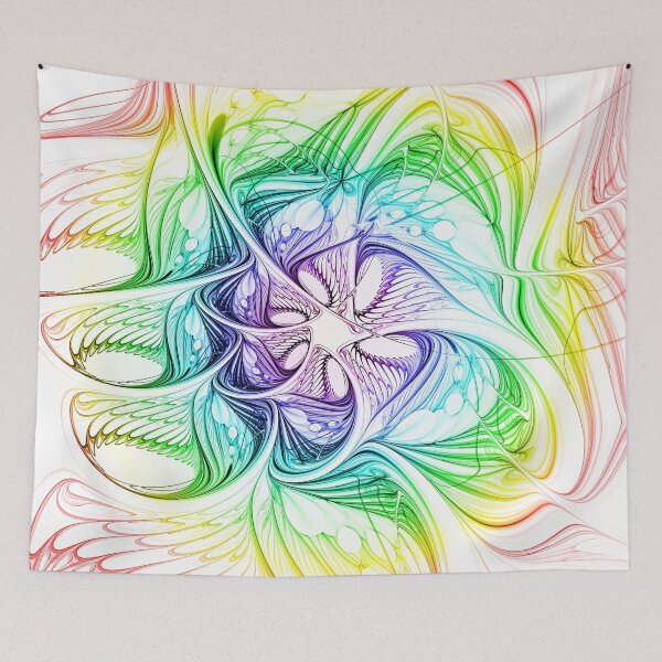 Artikelvorschau, Psytrance Design - Psychedelisches abstraktes Fraktal - Halluzinogene Tinte 03 - Regenbogen entworfen und verkauft von JordanHolmes.