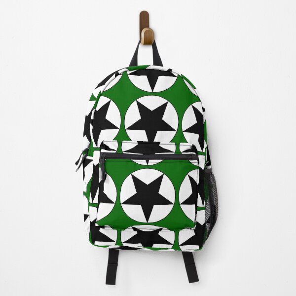 Item preview, Black Star on White Circle (green background) designed and sold by Greenwood2112.