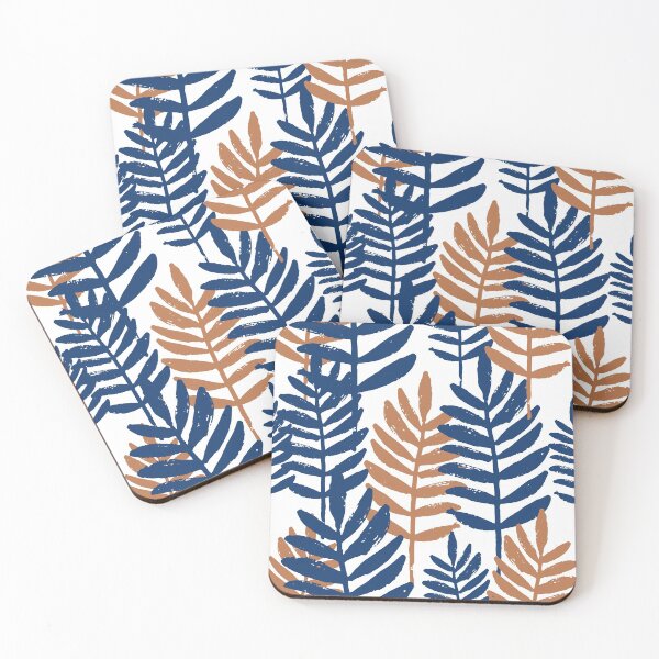Item preview, orange + navy leaves designed and sold by LifeAsGeneration Z.