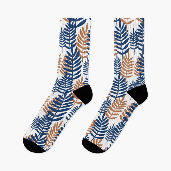 Item preview, orange + navy leaves designed and sold by LifeAsGeneration Z.