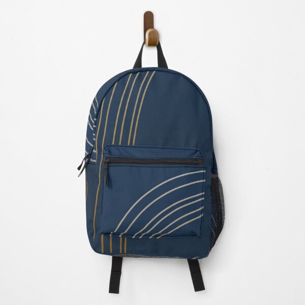 Item preview, Navy Blue Minimalist Arches - Minimal Rainbow Simple White Lines designed and sold by ImageNugget.