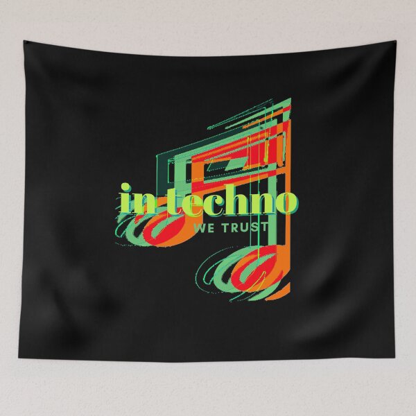 Item preview, In Techno We Trust (Green/Orange) designed and sold by DesignsofNote.