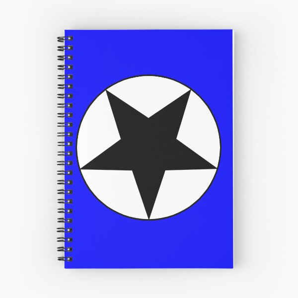 Item preview, Black Star on White Circle (blue background) designed and sold by Greenwood2112.