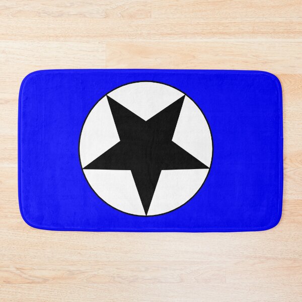 Item preview, Black Star on White Circle (blue background) designed and sold by Greenwood2112.