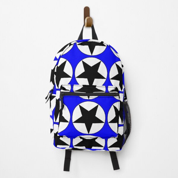 Item preview, Black Star on White Circle (blue background) designed and sold by Greenwood2112.