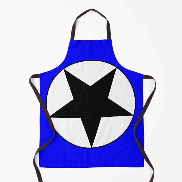 Item preview, Black Star on White Circle (blue background) designed and sold by Greenwood2112.
