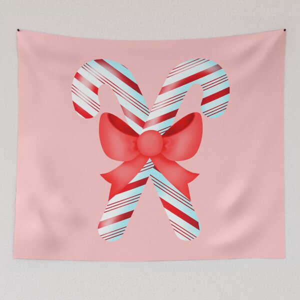 Item preview, candy canes with red bow designed and sold by prismatic paper co.