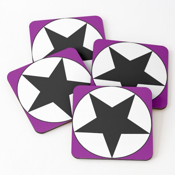 Item preview, Black Star on White Circle (purple background) designed and sold by Greenwood2112.