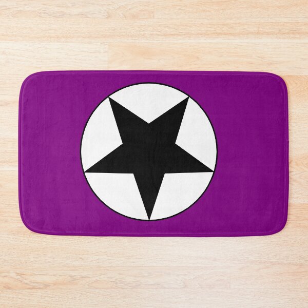 Item preview, Black Star on White Circle (purple background) designed and sold by Greenwood2112.