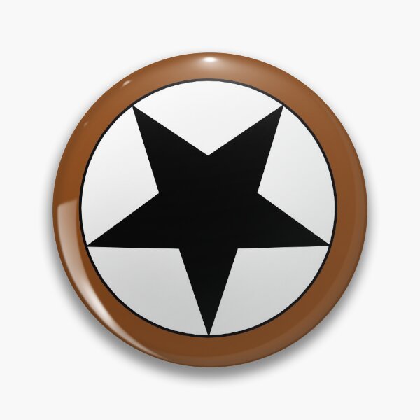 Item preview, Black Star on White Circle (brown background) designed and sold by Greenwood2112.