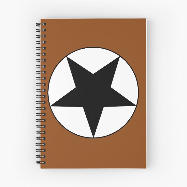 Item preview, Black Star on White Circle (brown background) designed and sold by Greenwood2112.