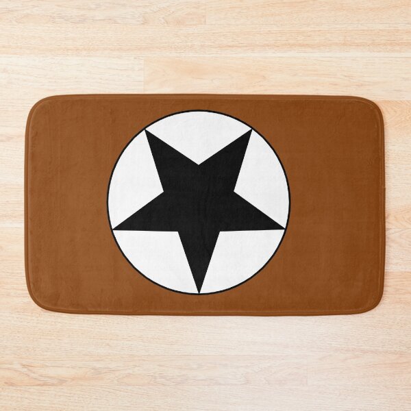 Item preview, Black Star on White Circle (brown background) designed and sold by Greenwood2112.