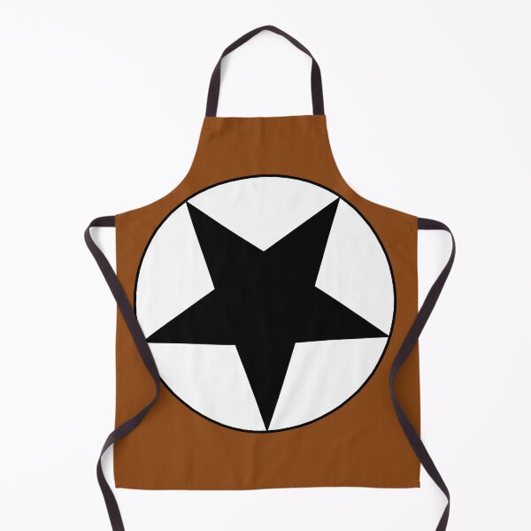 Item preview, Black Star on White Circle (brown background) designed and sold by Greenwood2112.