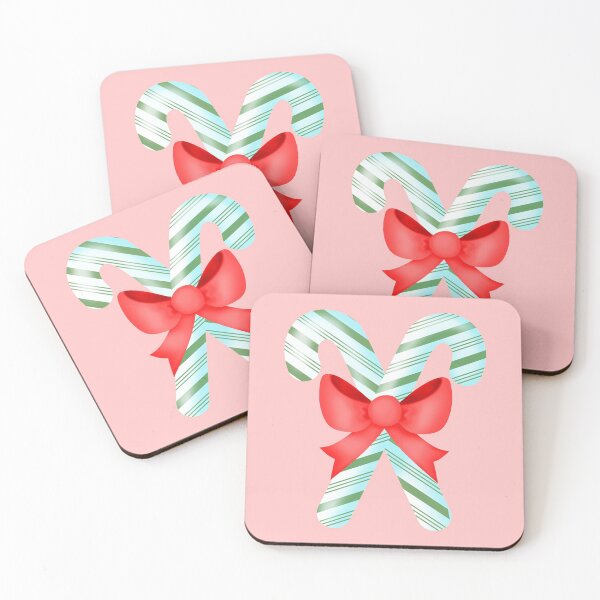 Item preview, green candy canes with red bow designed and sold by prismatic paper co.