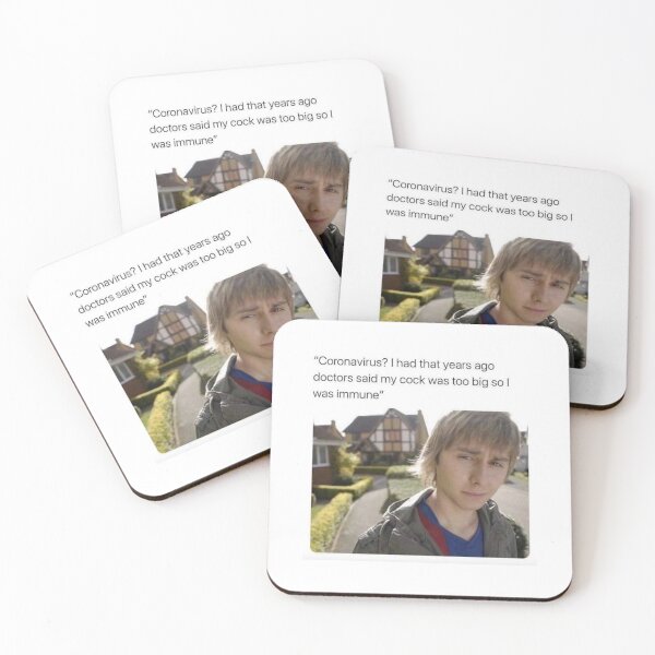 Jay coronavirus from the inbetweeners Coasters (Set of 4)