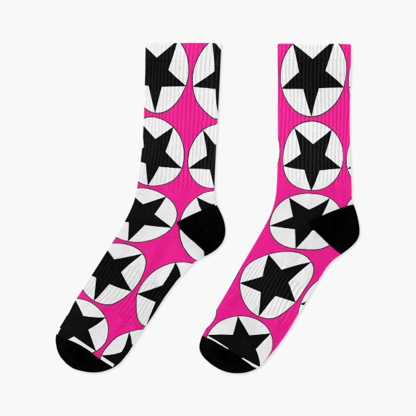 Item preview, Black Star on White Circle (pink background) designed and sold by Greenwood2112.