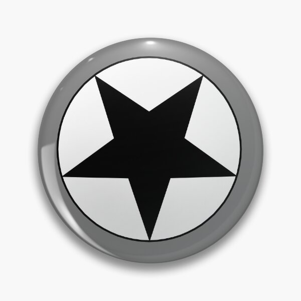 Item preview, Black Star on White Circle (gray background) designed and sold by Greenwood2112.