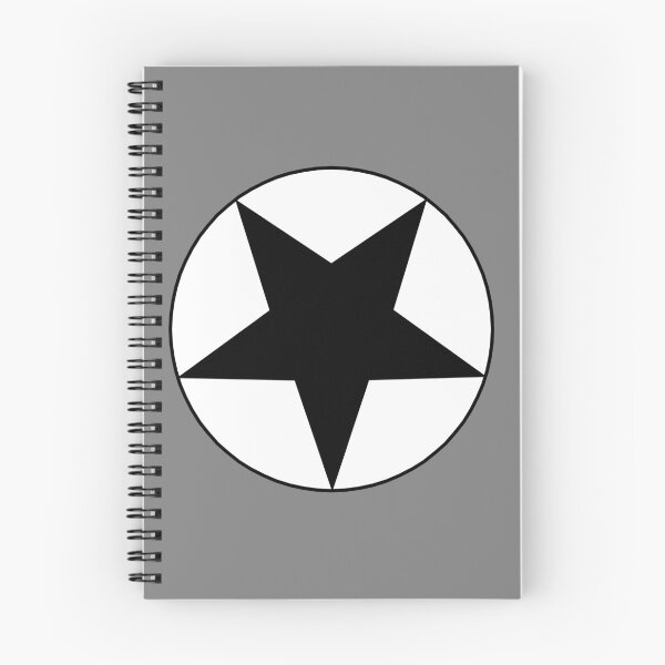 Item preview, Black Star on White Circle (gray background) designed and sold by Greenwood2112.