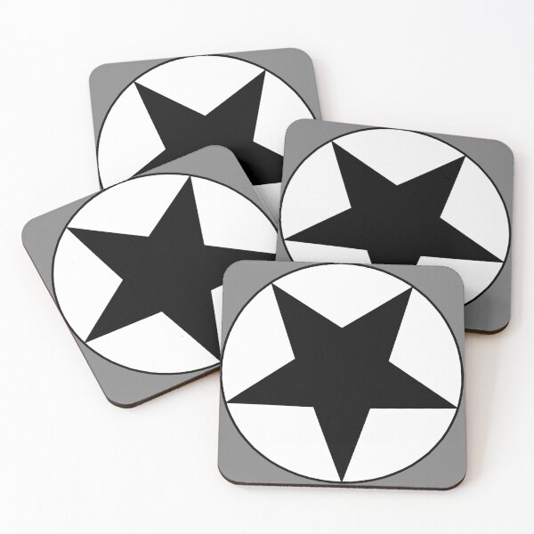 Item preview, Black Star on White Circle (gray background) designed and sold by Greenwood2112.